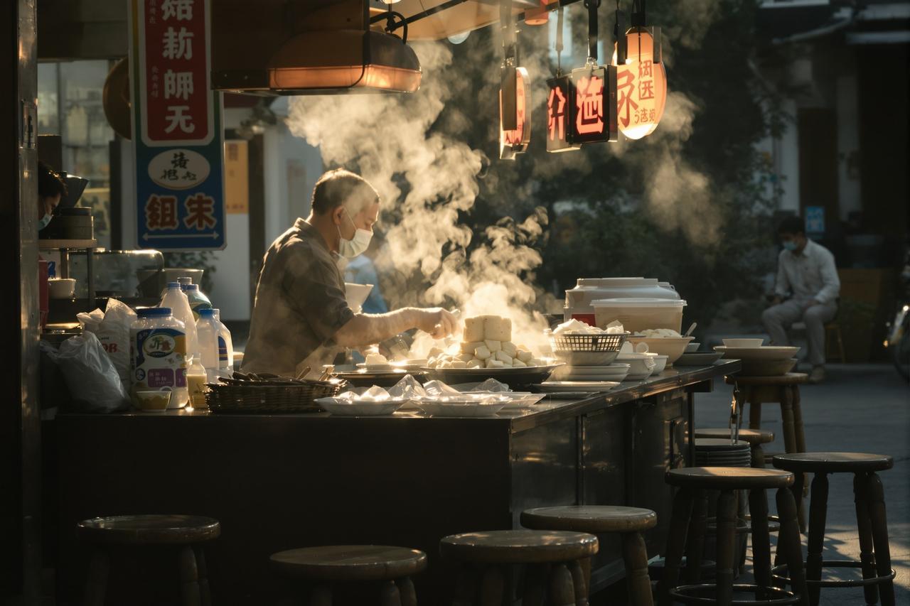 早餐摊的记忆——那碗热腾腾的豆腐脑